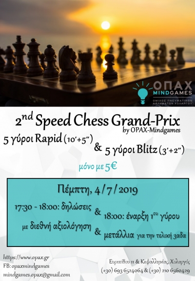 2nd Speed Chess Grand-Prix, by OPAX-Mindgames