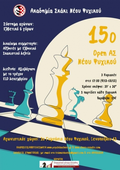15o Open &Alpha;&Sigma; &Nu;έ&omicron;&upsilon; &Psi;&upsilon;&chi;&iota;&kappa;&omicron;ύ