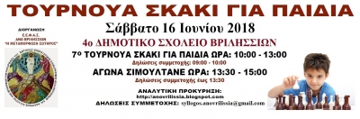7&omicron; &Tau;&omicron;&upsilon;&rho;&nu;&omicron;&upsilon;ά &Sigma;&kappa;ά&kappa;&iota;(Rapid) &gamma;&iota;&alpha; &pi;&alpha;&iota;&delta;&iota;ά &sigma;&tau;&alpha; &Beta;&rho;&iota;&lambda;ή&sigma;&sigma;&iota;&alpha; &Sigma;ά&beta;&beta;&alpha;&tau;&omicron; 16 &Iota;&omicron;&upsilon;&nu;ί&omicron;&upsilon; 2018, 10:00&pi;&mu;