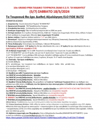 10&omicron; GRAND PRIX &Pi;&Alpha;&Iota;&Delta;&Iota;&Kappa;&Omicron; &Tau;&Omicron;&Upsilon;&Rho;&Nu;&Omicron;&Upsilon;&Alpha; &Sigma;&Kappa;&Alpha;&Kappa;&Iota; &Epsilon;.&Sigma;.&Pi;. '&Omicron;&Iota; &Mu;&Alpha;&Chi;&Eta;&Tau;&Epsilon;&Sigma;&rsquo; (5/7) &Sigma;&Alpha;&Beta;&Beta;&Alpha;&Tau;&Omicron; 18/5/2024